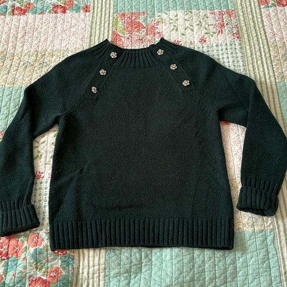 J.Crew Hunter green wool-blend pullover sweater - Picture 1 of 4